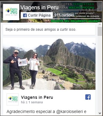 Facebook ViagensinPeru